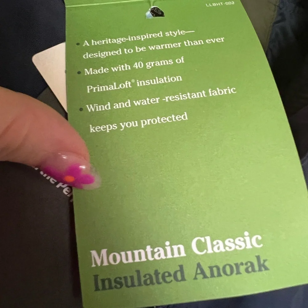 NWT LL Bean Mountain Insulated Anorak - Picture 4 of 6